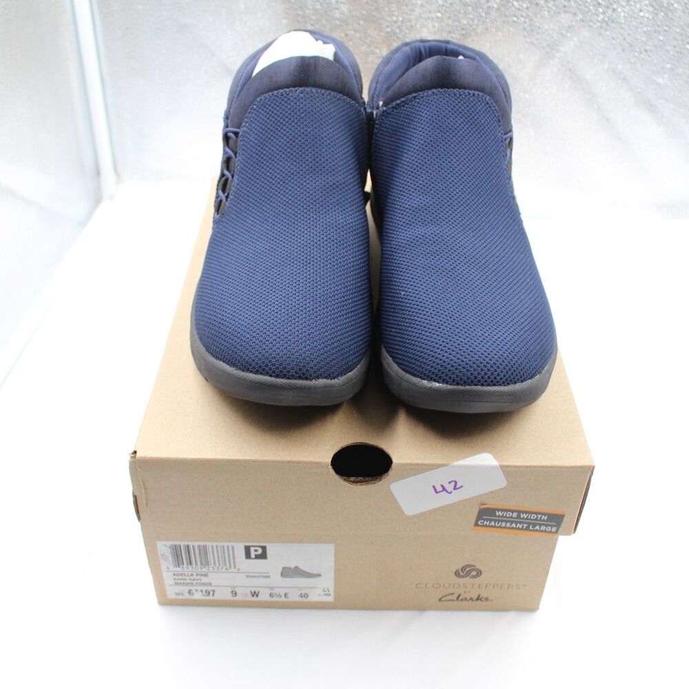 Clarks Cloudsteppers Adella Pine Women's Size 9 Wide Booties Navy Blue
